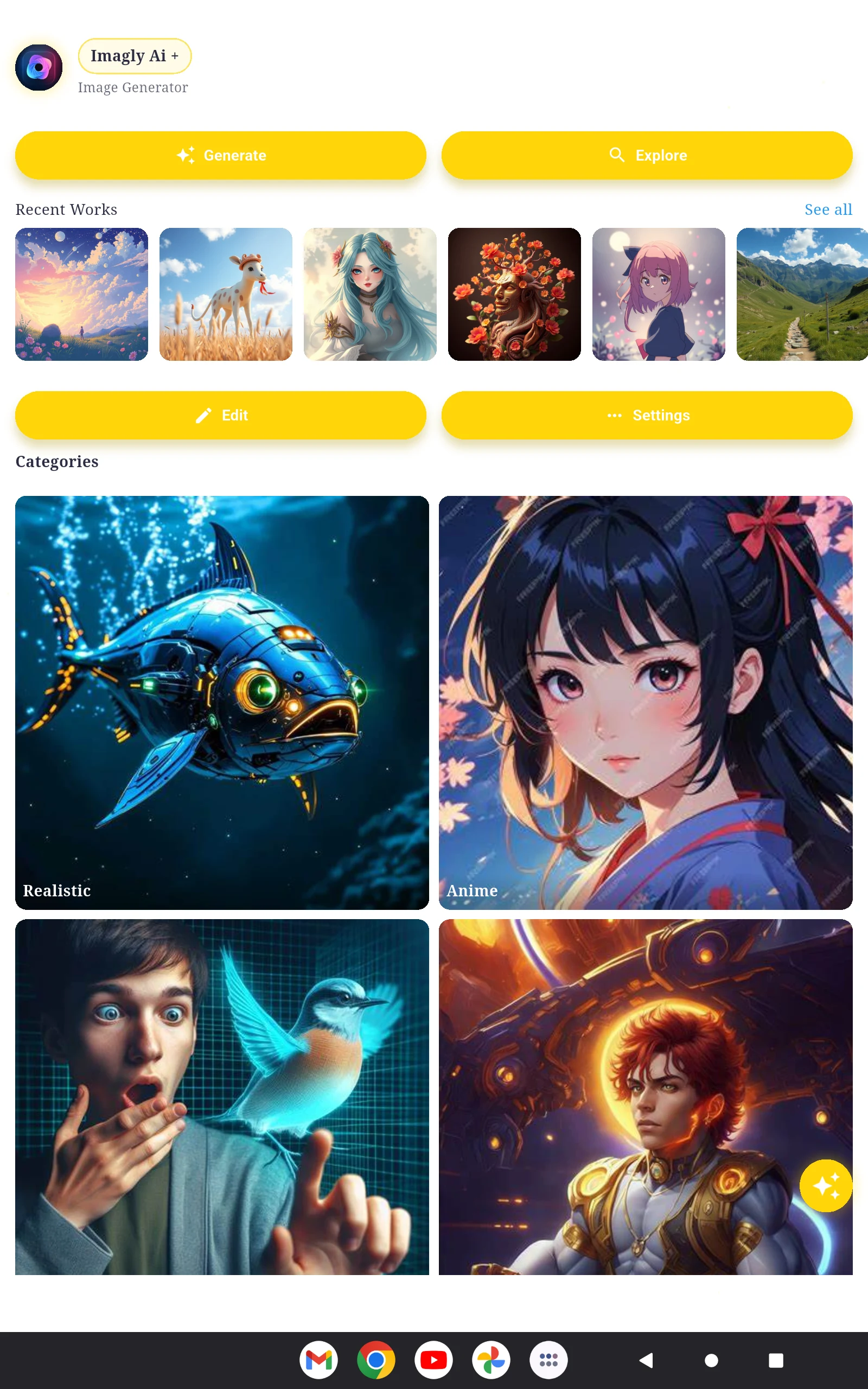 Imagly AI - AI Image Generator screenshot